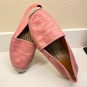 Pink Gucci Slip Ons